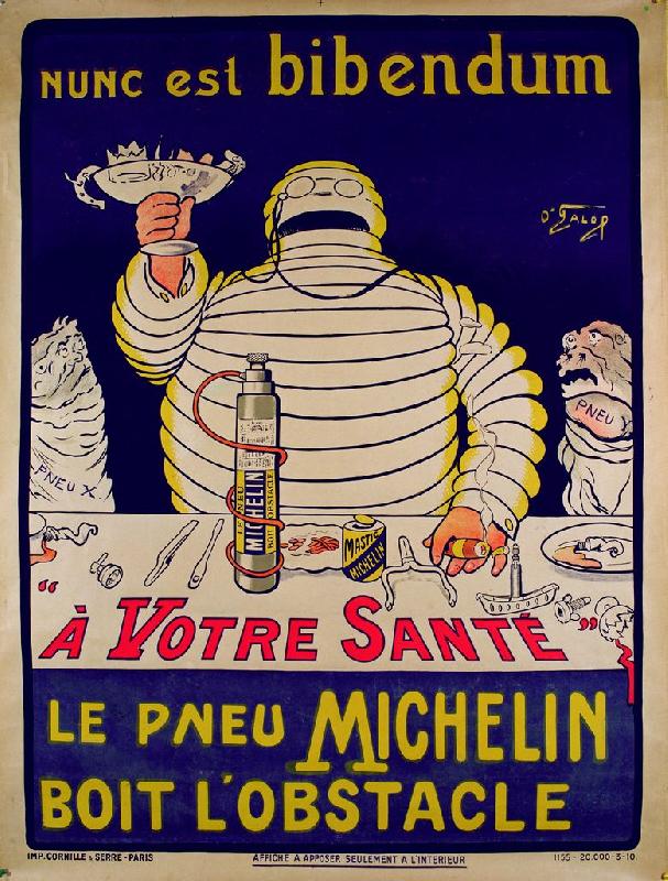 Repro de poster ancien Michelin 
