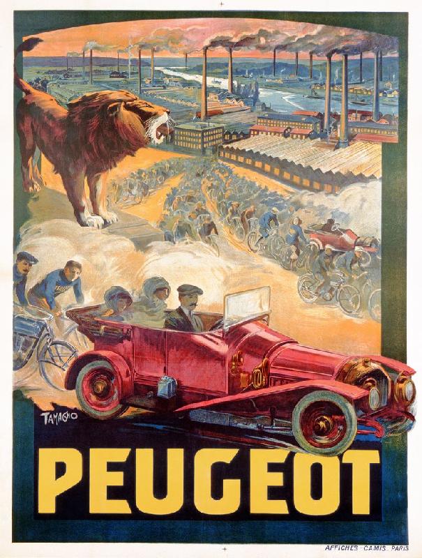 Repro poster vintage Peugeot 