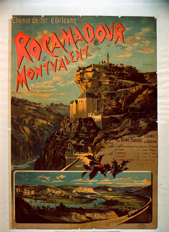Repro affiche vintage Rocamadour et Montvaleny 
