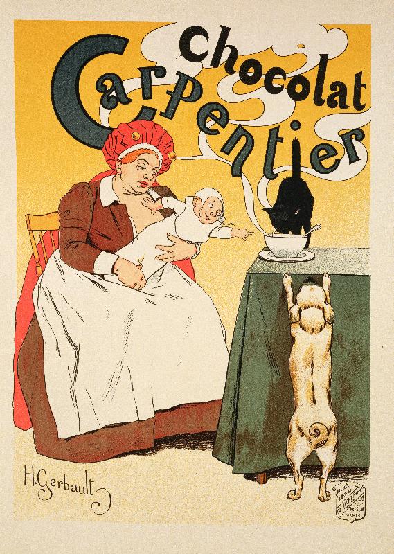 Copie de l'affiche vintage Chocolat Carpentier 