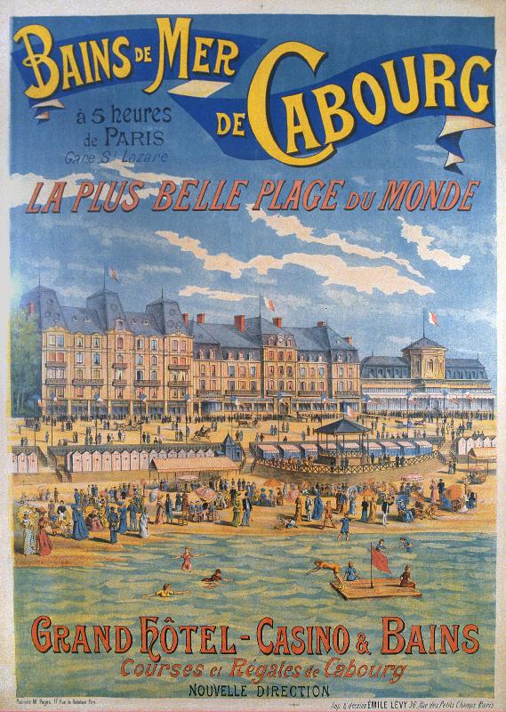Reproduction affiche touristique vintage Cabourg 