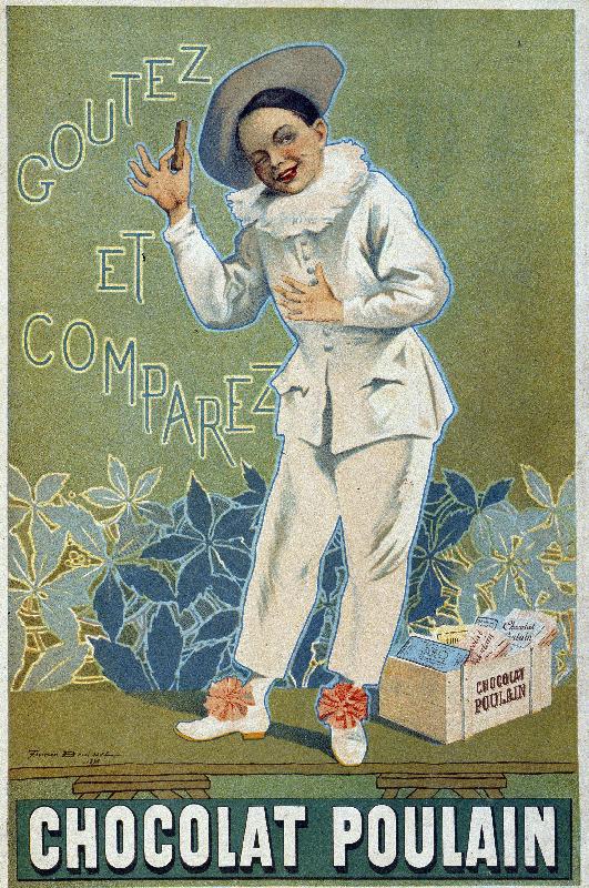 Reproduction affiche publicitaire Chocolat Poulain 