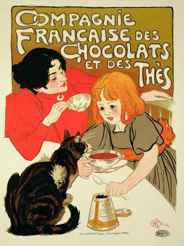 Poster vintage Compagnie Française des Chocolats et des Thés