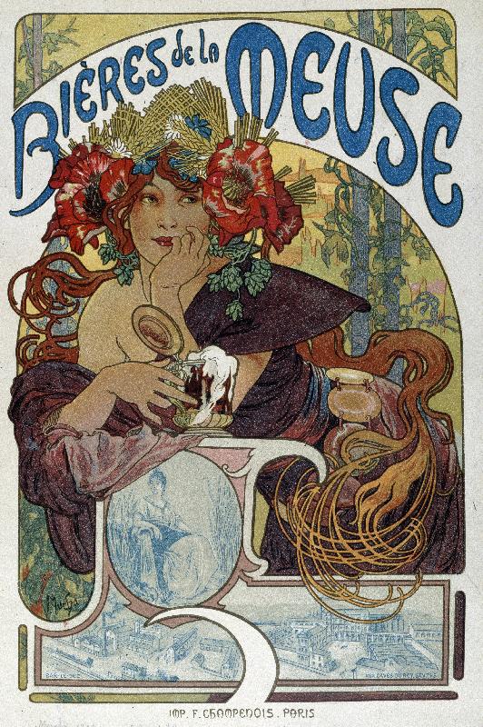 Poster ancien Bières de la Meuse 