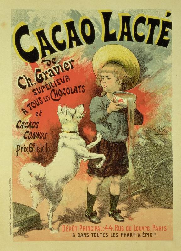 Affiche vintage Cacao Lacté 
