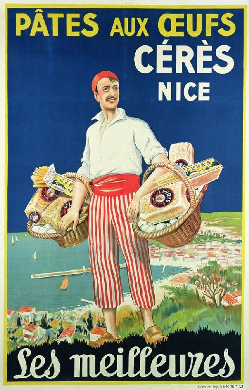Affiche vintage publicité Pâtes aux œufs Cérès