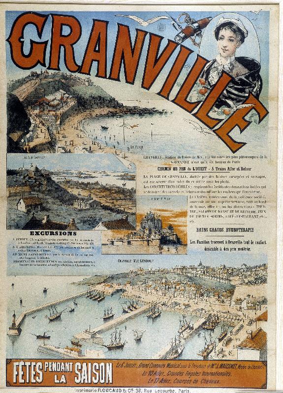 affiche publicitaire ancienne Granville 