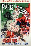 affiche publicitaire ancienne Sport. Equestrian Sport. Paris course