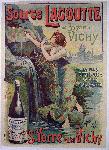 affiche publicitaire ancienne Source Lagoutte du bassin de Vichy
