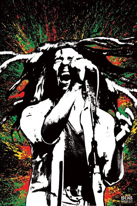 Poster bob Marley Paint splash