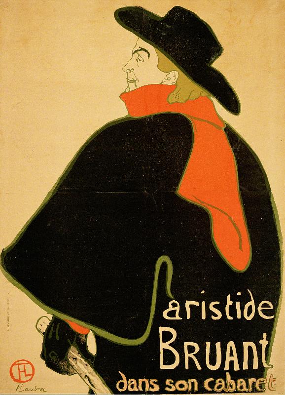 Poster Aristide Bruant dans son cabaret