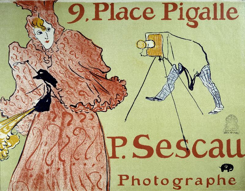 Affiche pour le photographe Sescau 9 Place Pigalle à Montmartre