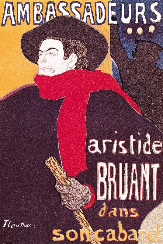 Poster Aristide Bruant au cabaret Ambassadeurs