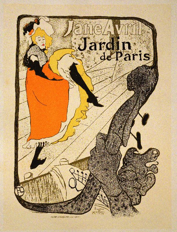 Poster Jane d'Avril au jardin de Paris en 1893
