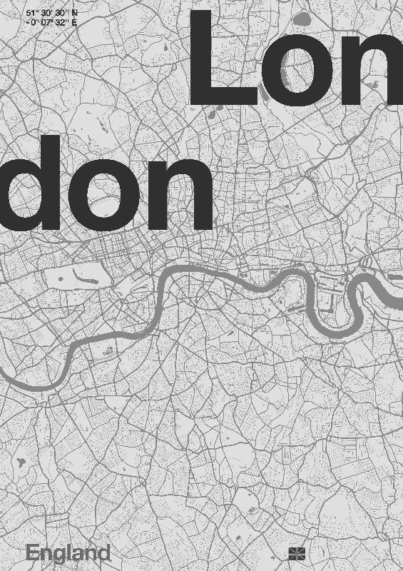 Carte minimale de Londres
