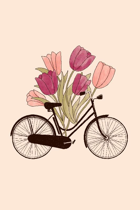 Décoration fleurs et vélo