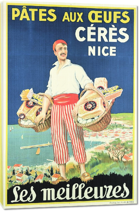 Toiles imprimées Affiche vintage publicité Pâtes aux œufs Cérès