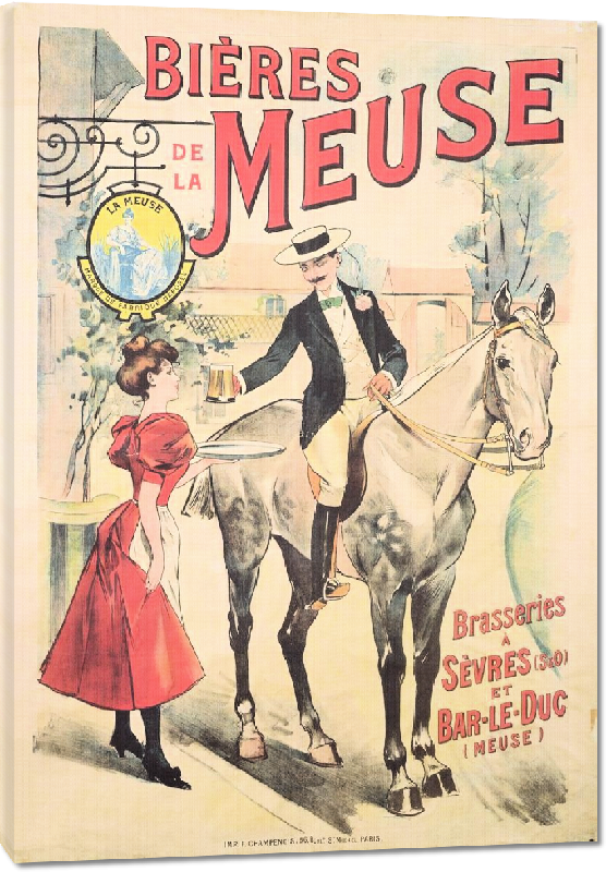 Toiles imprimées Poster vintage Bière de la Meuse 