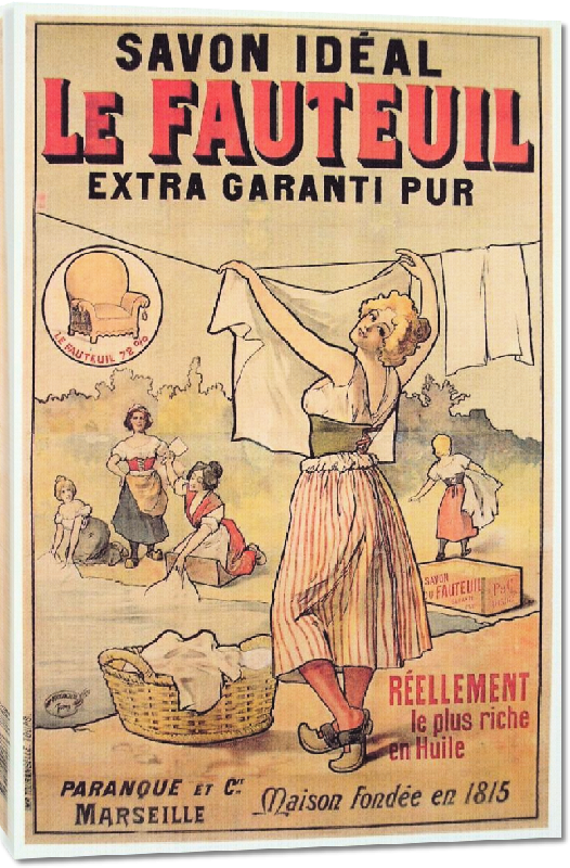 Toiles imprimées Affiche ancienne Savon Le Fauteuil 