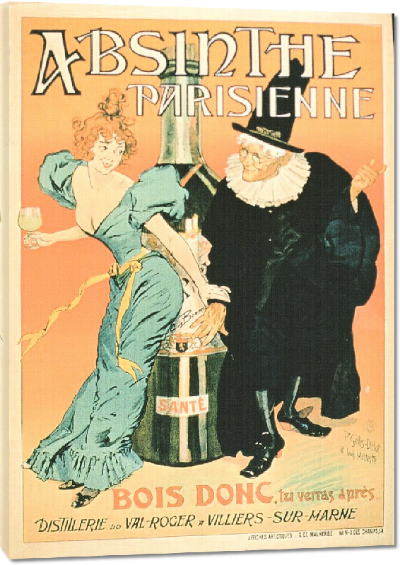 Toiles imprimées Poster vintage Absinthe Parisienne