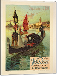 Impression sur aluminium Reproduction d'affiche vintage Paris Venise