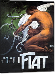 Impression sur aluminium Poster ancien Cicli Fiat