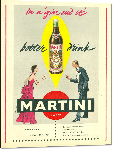 Impression sur aluminium Affiche vintage Apéritif Martini