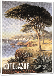 Toiles imprimées Affiche ancienne Côte d'Azur