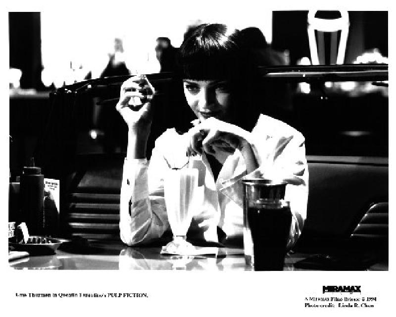 Photographie Noir et blanc du film Pulp Fiction
