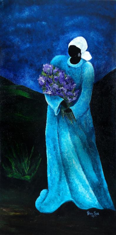 La Dame en Bleu, 2009 (acrylique sur toile)