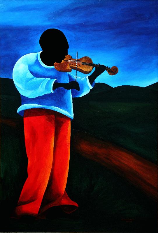 Ti-Jean le violoniste, 2008 (acrylique sur masonite)