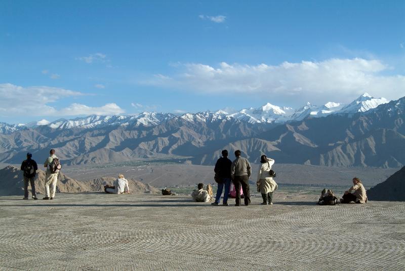 Photo Vue depuis la plateforme de visualisation Shanti Stupa, Ladakh, Inde