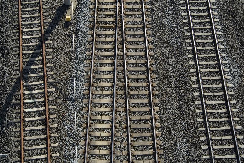 Photo  Quatre voies ferrées Intercity-Express d'en haut, près de Körle, Hesse, Allemagne