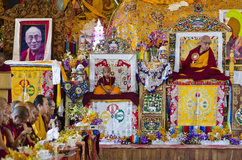 Photo Célébrations de Thubten Rigsel Rinpoche, Lama Zopa Rinpoche (à droite) Président