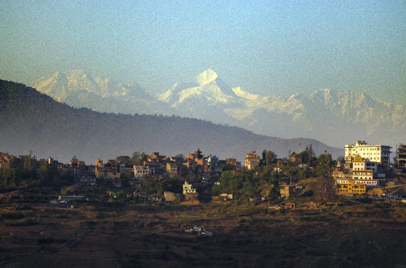 Photo Région de Langtang couverte de neige Himalayas 