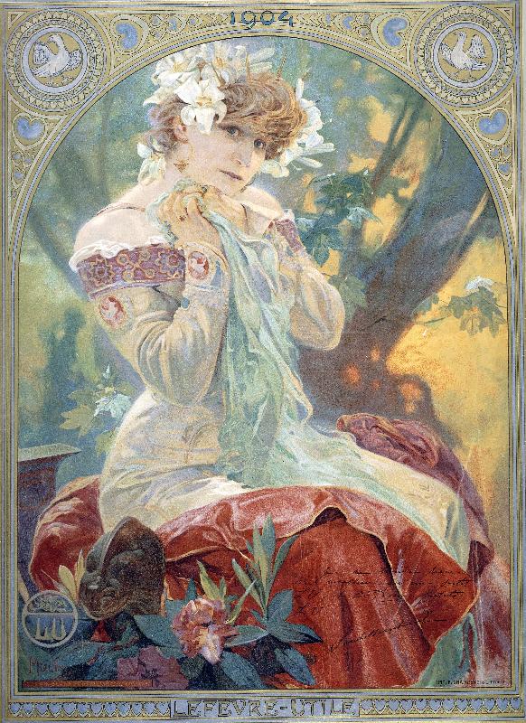 Sarah Bernhardt dans le rôle de la princesse Lointaine, 1904 (lithographie couleur)