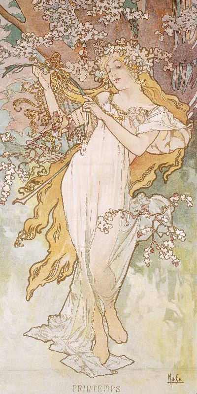 Printemps, vers 1896 (lithographie en couleurs)