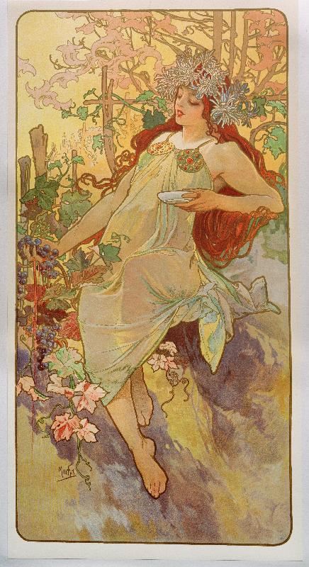 Les saisons : Automne, 1896 (couleur litho)