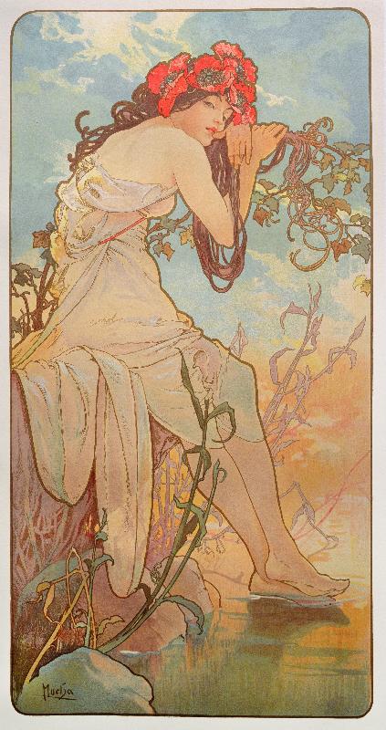 Les saisons : l'été, 1896 (lithographie en couleur)