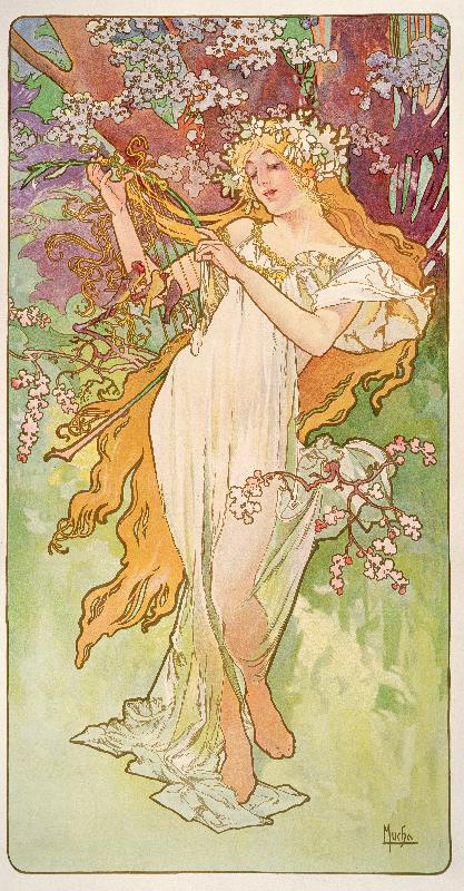 Les saisons : Printemps, 1896 (couleur litho)