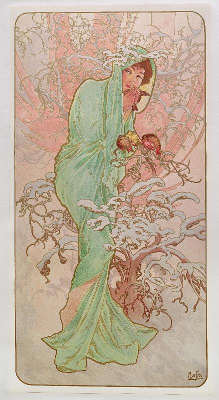 Les saisons : Hiver, 1896 (couleur litho)