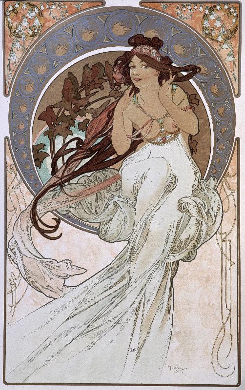 La Musique - par Mucha, 1898.