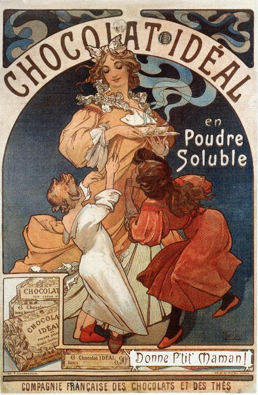 Affiche publicitaire pour Chocolat Ideal, vers 1897 (poster)