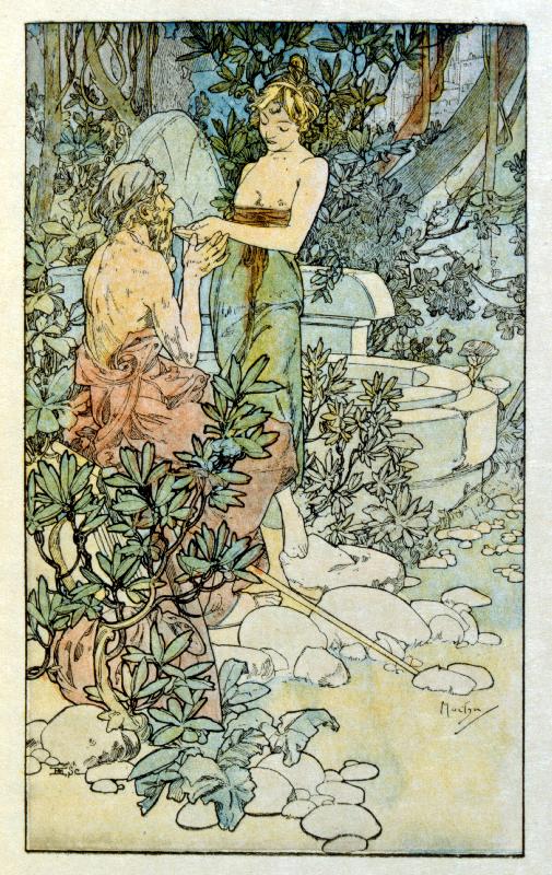 Illustration par Alphonse Mucha de « Clio » une œuvre de l'auteur français Anatole France.