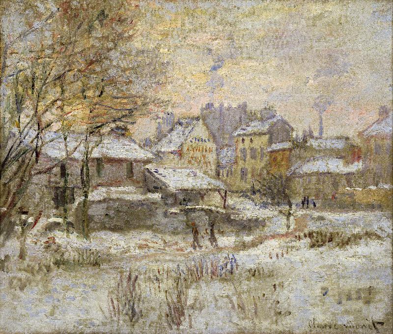 Effet de neige avec soleil couchant, 1875