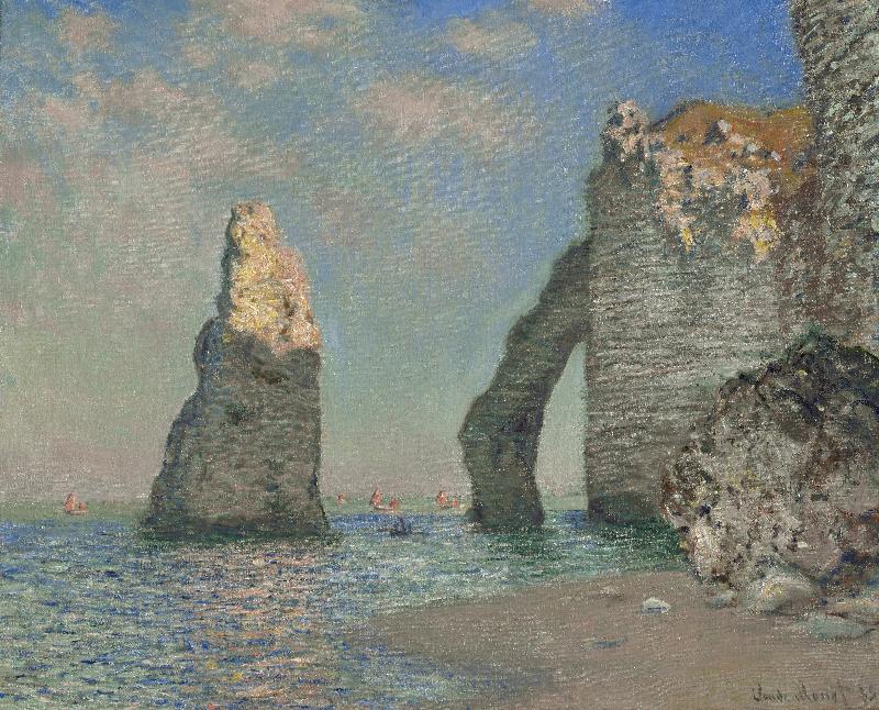 Les Falaises à Étretat The Cliffs at Etretat, 1885