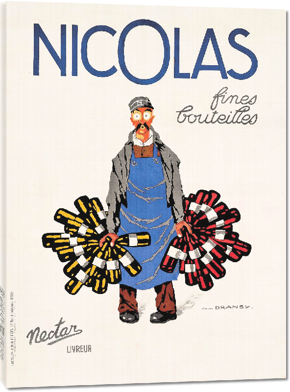 Toiles imprimées Reproduction poster vintage Nicolas Nectar 