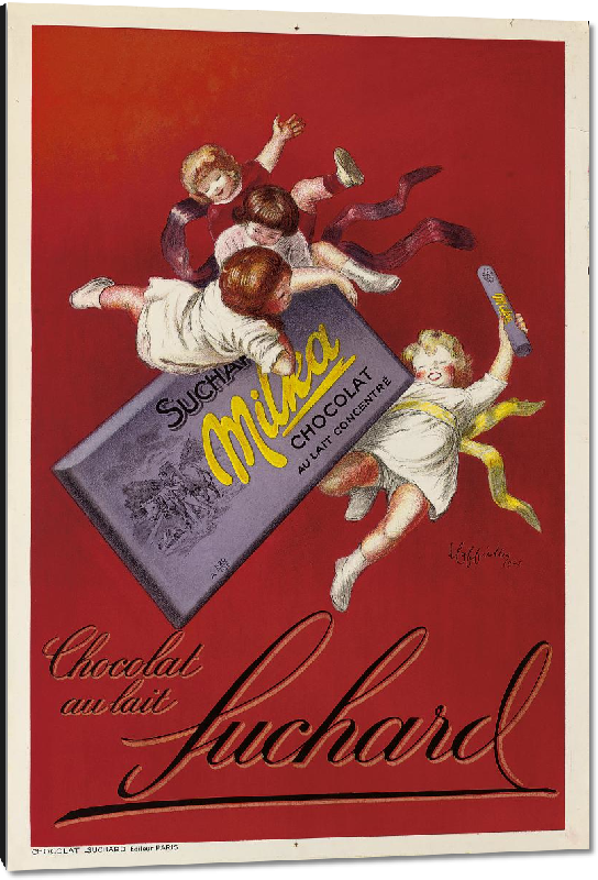 Impression sur aluminium Reproduction affiche ancienne Chocolat Suchard Milka