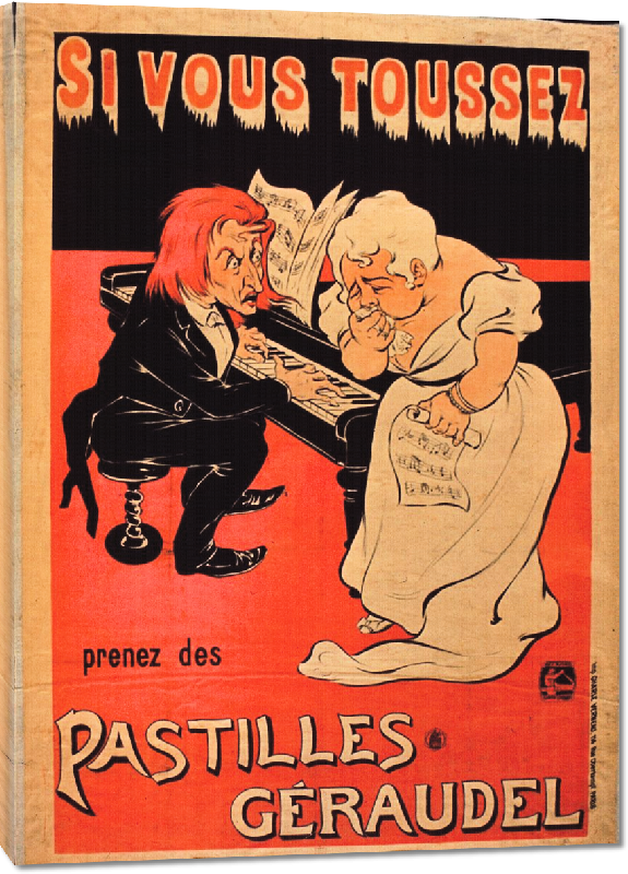Toiles imprimées Reproduction poster vintage Pastilles Géraudel