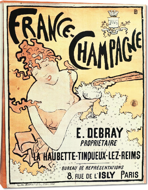 Toiles imprimées Reproduction poster France Champagne